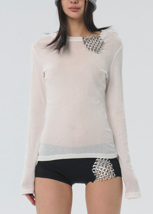 CHAINMAIL SHEER LONG SLEEVE SHIRT