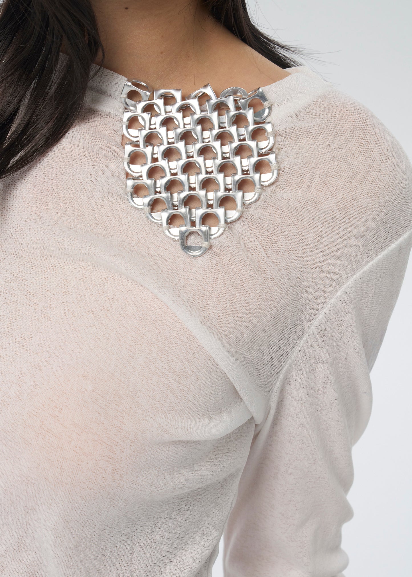 CHAINMAIL SHEER LONG SLEEVE SHIRT